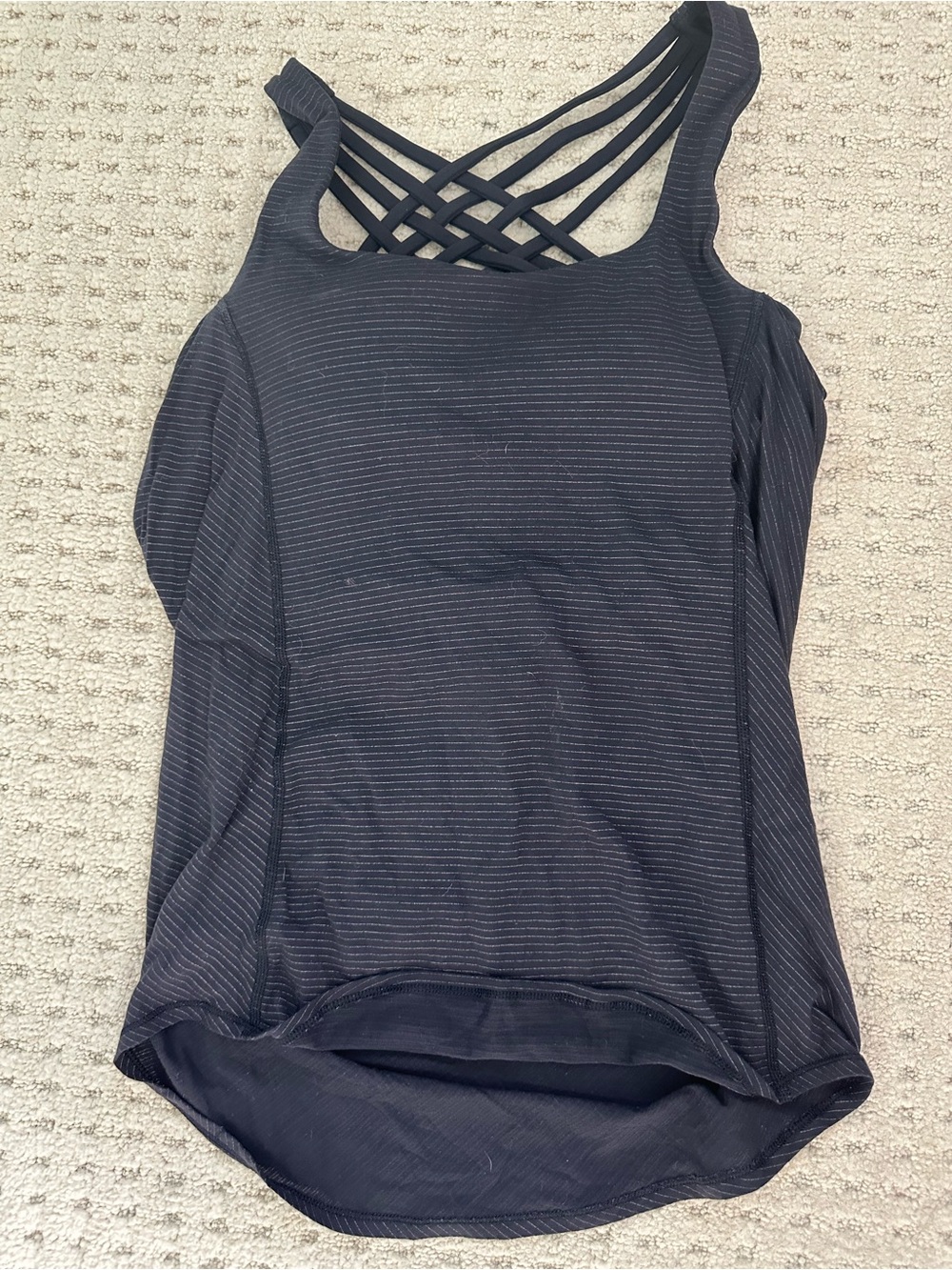 lululemon athletica Black Strappy Back Tank Top